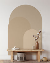 Sand Beige Modern Arch Wall Decal